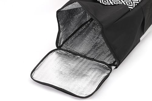 44Liter Aluminium Einkaufstrolley Treppensteiger mit Kühlfach, Klappbar Shopping Trolley mit Treppenläufer, Einkaufswagen Faltbar, Einkaufstasche mit 6 Rädern, Einkaufskorb mit Rollen - Schwarze – Bild 4