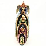Enesco Jim Shore Heartwood Creek Nestled Holy Family Nativity 4-Piece Set, 9-3/4-Inch