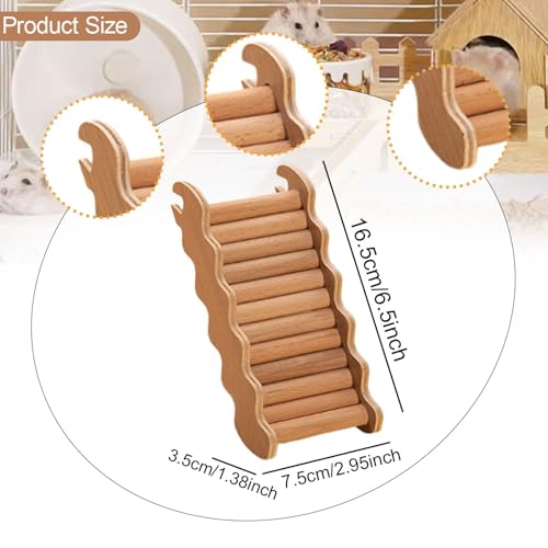 predolo Escada de Escalada para Hamster, de Madeira, Divertida, Destacável, para Decoração de Gaiola