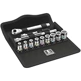 Wera SA 12 Holding Function Socket Set with Zyklop Metal Switch, 1/4" Drive, 13pc, 05003756001 , Black - 1