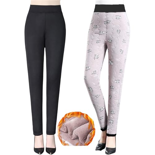 Leggings de pelo de camello para mujer: mallas de cintura alta muy cálidas