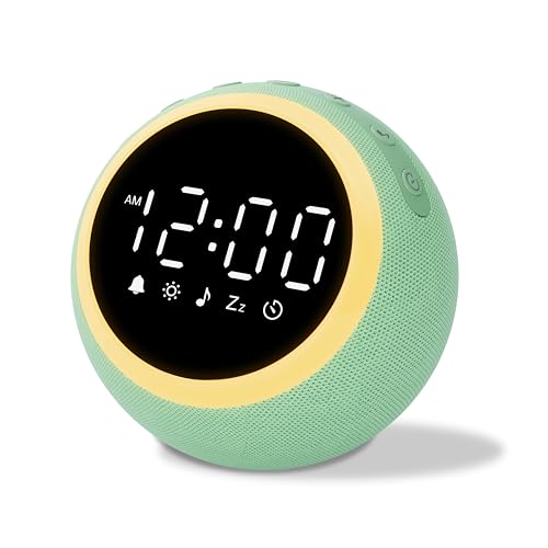 Smart Digital Wecker mit 25 Entspannungstönen, Nachtlicht, Schlummertaste, Timer & Einstellbarer Lautstärke/Helligkeit - Weißes Rauschen Schlafhilfe für Kinder, Mädchen, Erwachsene im Schlafzimmer