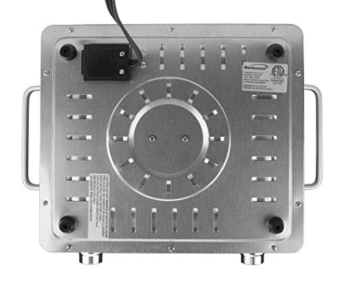 Brentwood Select Ts-381 1200W Single Infrared Electric Countertop Burner With Timer, Stainless Steel #TOP5