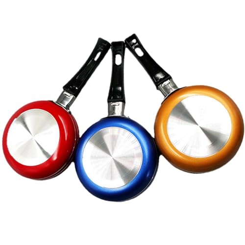 Pequeña sartén para huevos – Sartén de acero inoxidable resistente al óxido, sartén compacta para huevos, herramienta de pescado colgante con mango cómodo para un fácil almacenamiento, ideal para