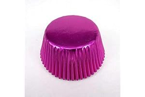 100 Deep Standard Pink Foil Muffin Liners Cases for Baking Cupcakes