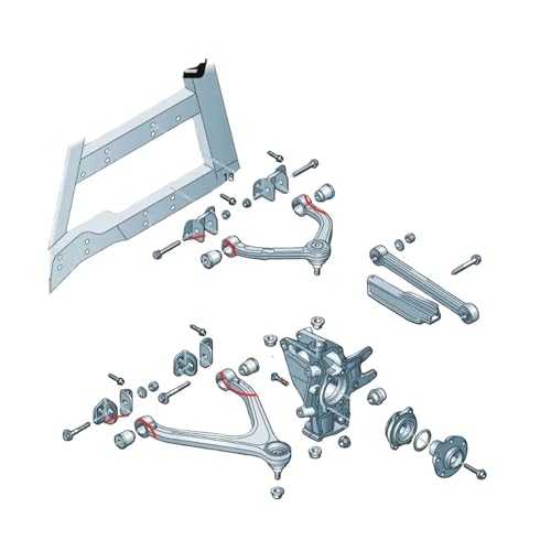 Kit de douilles pour bras de commande supérieur et inférieur Audi R8 2007-2015 - 3