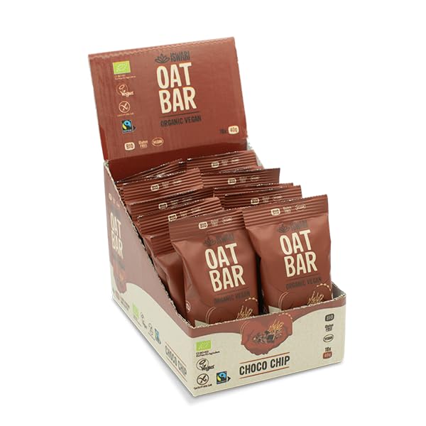 Iswari Pack 20 Barritas de Avena Pepitas Chocolate 40g