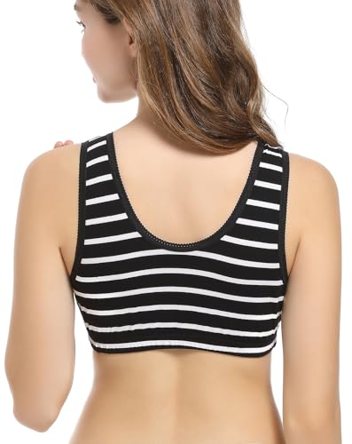 Image of CAKYE 3 Pack Maternity Nursing Sleep Bra Breastfeeding Cotton Bralette