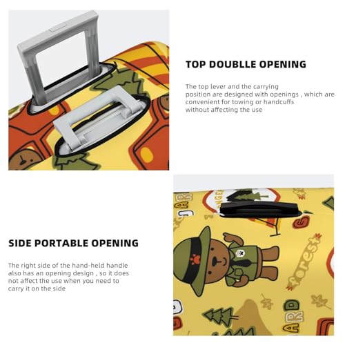 Forest Guard,Car TentTrees Luggage Cover Washable Elasticated Luggage Covers for Suitcase TSA Approved Stylish Scratch Resistant Luggage Case Protector4