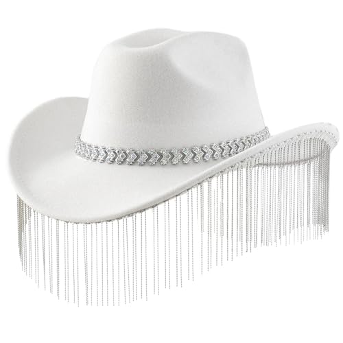 Chapeau western femme à franges strass parfait pour un enterrement de vie de jeune fille