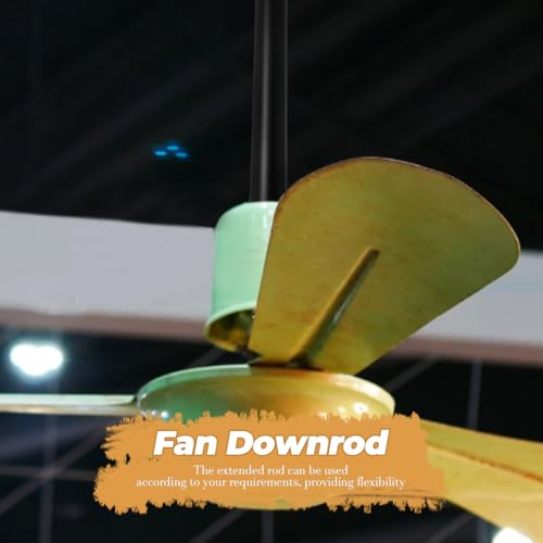 VICASKY Deckenventilator Käfig Verlängerungsstange Deckenventilatorbeleuchtung Downrods Deckenventilatoren für Stecken Sie Im Downrod schwarze Teile industrielle Drop Zusatzteile 8 Zoll Down Eisen