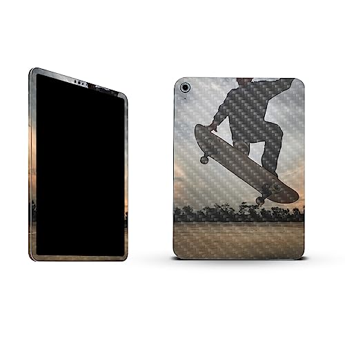 Image of MightySkins Carbon Fiber Skin Compatible with Apple iPad 10.9 inch 10th Gen (2022) Full Wrap Kit - Ollie | Protective, Durable Textured Carbon Fiber Finish | Easy to Apply | Made in The USA