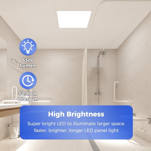 Image of AIKVSXER 30 Pack 2x2 LED Flat Panel Light, Recessed Drop Ceiling Light Kitchen Lighting Fixtures,Bright 6500LM,0-10V Dimmable,Switchable 3000K /4000K /5000K /5700K /6500K, 30W /35W /40W /45W /50W