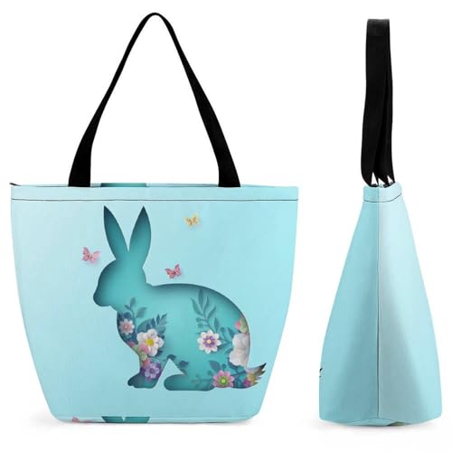 Sac de shopping pour voyage fleur et lapin : votre allié au quotidien