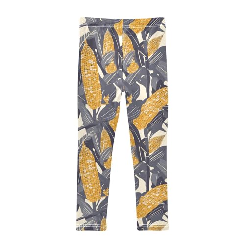 KLL Corn Cobs Beautiful Exotic Hawaiian Toddler Girls' Athletic Leggings Comfortable High Waisted Yoga Pants Exercise2