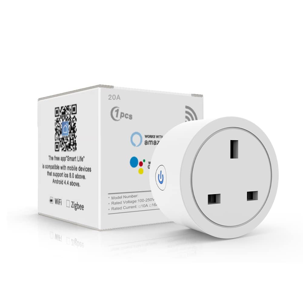 UanTii Tuya Wifi Smart Plug 20A Wireless Socket Mini Wifi Outlet Timing Schedule Function Smart Life App Remote Control Works with Amazon Alexa Google Home Siri Samsung Smart Things (1 Pcs) UanTii Tuya Wifi Smart Plug 20A Wireless Socket Mini Wifi Outlet Timing Schedule Function Smart Life App Remote Control Works with Amazon Alexa Google Home Siri Samsung Smart Things (1 Pcs)