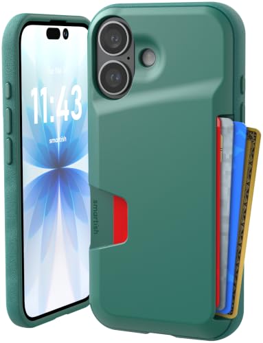 Smartish iPhone 16 Wallet Case - Wallet Slayer Vol. 1 [Slim + Protective] Credit Card Holder - Drop Tested Hidden Credit Card Slot Cover for Apple iPhone 16 - So Jaded