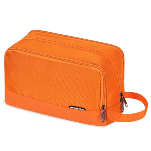Image of WANDF Travel Toiletry Bag for Men, Small Dopp Kit for Toiletries | Water-Resistant Fabric, Travel Bag for Toiletries, Compact Storage, Shaving Accessories, Weekend Trips