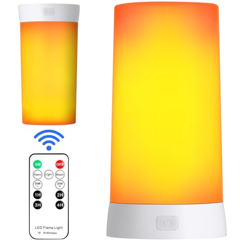 AUAUY 1 Stück LED Atmosphären Lampe, Wiederaufladbare Atmosphärenlampe mit Fernbedinung, Tragbare USB Wiederaufladbar Tischleuchte für Nachtclub, Restaurant, Party, Heim, Abendessen, Schlafzimmer