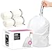 Reliable1st Code M 200 Count 12 Gallon,45 Liter Trash Bags Compatible with simplehuman Code M,White Drawstring Garbage Liners