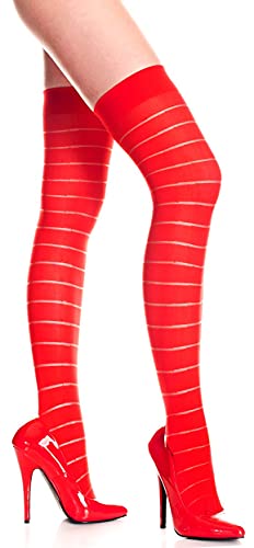 Image of ToBeInStyle Women's Nylon Thigh High Schoolgirl Opaque Stockings