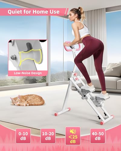 Stair Stepper for Home, Vertical Climber Workout Machine with Handlebar for Full Body Exercise Stair Climber Machine with Stable Frame & 3 Adjustable Height