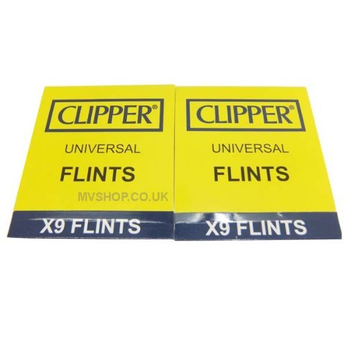 Clipper Lighter Flints 2-Packs x9 Flints each, Compatible with ALL Flint Lighters Including