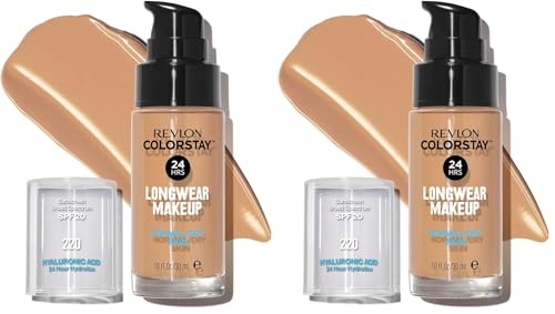 Revlon ColorStay Longwear Makeup für normale/trockene Haut, SPF 20, 220 Natural Beige, 30 ml (Packung mit 2) – Ansicht 1