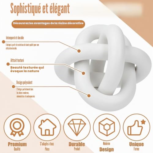 Table basse en bois sculpté main Yalikop rustique blanc chic - 4