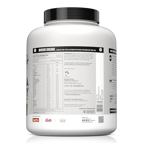 Image of avvatar ALPHA WHEY PROTEIN | 2Kg | Cold Coffee Flavour | 25g Protein | 50 Servings