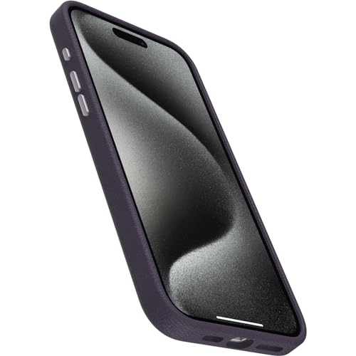 Image of OtterBox iPhone 15 Pro Max Symmetry Series Cactus Leather for MagSafe - Plum Luxe (Purple), Snaps to MagSafe, Ultra-Sleek, Raised Edges Protect Camera & Screen