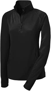 Ladies Moisture Wicking Stretch 1/2-Zip Pullover Sweatshirts. Sizes XS-4XL - coolthings.us