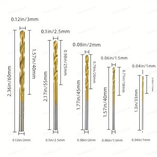 Image of Sunkizzrs 50-Pcs HSS Drill Bit Set (1 /1.5 /2 /2.5 /3mm) (50)