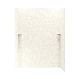 Swan STMK723662.125 Solid Surface Glue-Up 3 Panel Bathtub Wall Kit, 36-in L X 62-in H X 72.5-in H, Cloud White