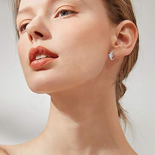 Unicorn Hoop Earrings 925 Sterling Silver Opal Unicorn Earrings for Girls Unicorn Jewellery for Women Kids