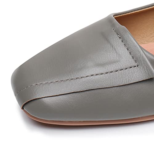 Venuscelia Women's Plain Dance Flats Shoe (7 M Us,Grey) #TOP4