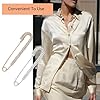 2 Stück Broschen & Anstecknadeln für Damen Gold Silber,Sicherheitsnadel für Damen Mädchen Perle Strass Pullover Clip Schal Clip Strickjacke Kleid Kleidungsstück Dekoration Zubehör Schmuch #5