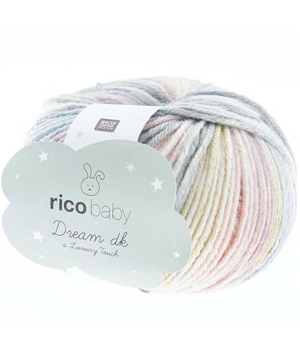 Rico Baby Dream dk Fb. 011 - Gomitolo di lana morbida con sfumatura di colore per lavoro a maglia e uncinetto