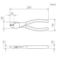 ENGINEER NK-48 Seitenschneider, Karbonstahl-Backen schneiden leicht durch Eisen, Kupfer und Klavierdraht (hergestellt in Japan) – Ansicht 4