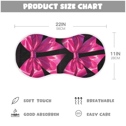 Muslin Burp Cloth for Baby 4PCS Black Red Bow Super Absorbent Burping Cloths, Bibs for Newborn Boys Girls4