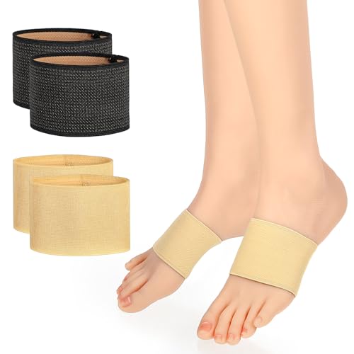 Dimeho 2 Pairs Arch Support Sleeves Plantar Brace Compression Bands
