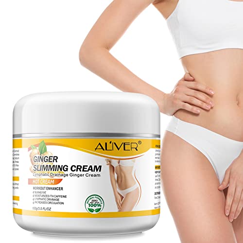 Hxtmkt Fat Burning Ginger Cream, Ginger Firming Cream Anti Cellulite, Hot Cream For Cellulite Belly Fat Burner And Tightening, Body Slimming Weight Loss Workout Sweat Enhancer For Women Men 3.5 Floz #TOP3