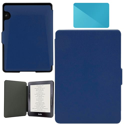 Smart Case Compatible with Kindle Voyage (2014 Release), Includes a Screen Protector - Premium PU Leather Cover with Auto Sleep/Wake
