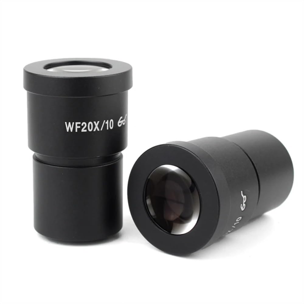 Akcesoria do mikroskopów laboratoryjnych 1 para muszli ocznych WF20X-10/WF10X-20 do szerokiego pola stereo mikroskop 20mm 15mm 10mm 9mm WF10X/20 wysoki punkt okularowy (WF20X-10)