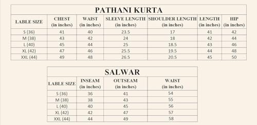 Image of KRAFT INDIA Men's Cotton Pathani Kurta With Drawstring Salwar Set