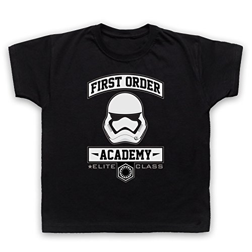 Photo de My Icon Art & Clothing Star First Order Academy Sci FI Space Film T-Shirt de l'enfant, Noir, 7-8 Ans