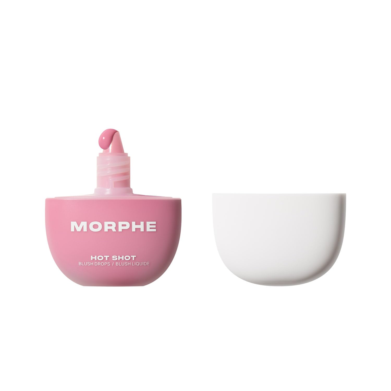 Morphe Hot Shot Blush Drops – Hydrating, Buildable Liquid Blush for Cheeks with Niacinamide and Antioxidants- Buildable, Waterweight Formula for a Natural Finish – That Girl (0.5 Fl Oz)