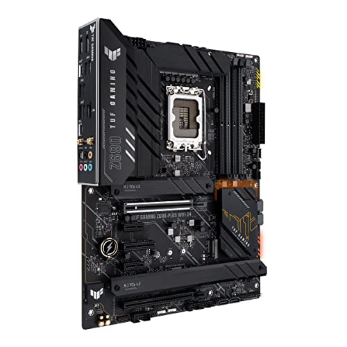 TUF Gaming Z690-PLUS WIFI D4 Scheda Madre Gaming ATX, Intel Z690, LGA1700, DDR4, PCI 5.0, 14+1 Fasi Alimentazione, 2.5Gb LAN, WIFI 6, Realtek 7.1 Sorround, 4xM.2, SATA 6GB/s, Aura Sync RGB, Nero - Scheda madre - Immagine 2
