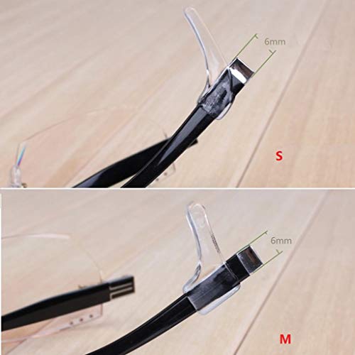 LEIPUPA 20xAnti Slip Glasses Ear Hooks Tip Eyeglasses Transparent Grip Temple Holder - S