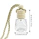 Auto-Lufterfrischer Parfümflasche,20 Stück 8 ml Nachfüllbar Auto Parfüm Duft Diffusor Leeres Duftöl Aromatisches Parfümöl Glas Anhänger Dekorationen Diffusor für Auto Büro Zuhause Parfüm Decor